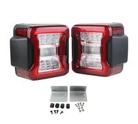 IMMLSX Coche Piloto Trasero Para Jeep Para Wrangler JK 2007-2017/JL 2018 + Luz Trasera LED Lámpara De Freno Trasero Señal Giro Circulación Diurna Versión E * U(Red lens,For JK 2007-2017)