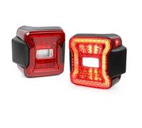 IMMLSX Coche Piloto Trasero Para Jeep Para Wrangler JL 2018 2019 2020 2021 2022 Lámpara De Freno Trasero Coche Señal Giro Accesorios Luz Marcha Atrás Luces Traseras LED(Red E*u)