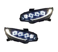 IMMLSX Faros Principales Automóvil Para Civic X 10Th 2016-2021 Diseño Para Bugatti Conjunto Faros Led Automóvil Señal Dinámica Accesorios Lámpara Frontal Luces Coche(LED)