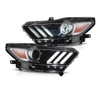 IMMLSX Faros Principales Automóvil Para Ford Para Mustang 2015-2017 Conjunto De Lámpara Frontal Faros LED Plug And Play