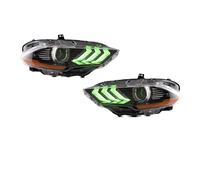 IMMLSX Faros Principales Automóvil Para Ford Para Mustang 2018-2022 Faro Delantero DRL Faros Señal Giro Plug And Play Par Conjunto Faros LED Coche(RG*B Version LHD)