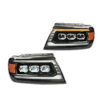IMMLSX Faros Principales Automóvil Para Jeep Para Grand Para Cherokee 2 WJ 1999-2004 Faros Delanteros Luces Intermitentes DRL Faros Delanteros Par Faros LED(RHD Model)