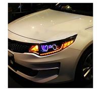 IMMLSX Faros Principales Automóvil Para Kia K5 2016-2019 Led Conjunto Faros Delanteros Coche Accesorios Diseño Lente Proyector Lámpara Frontal Coche(Xenon light one set)