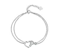 immobird Pulseras Mujer Plata de Ley 925 Ajustable Pulseras Mujer Símbolo Amor Infinito con Circonita Color Plata 17+3cm
