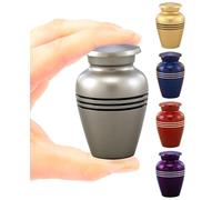 Immortal-Memories Memories Serenity Urna de Recuerdo para Cenizas - Urnas en Miniatura - Mini Tarro - Urna para Mascotas - Urna simbólica con Bolsa de Terciopelo (Peltre)