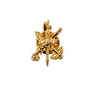 Immortal Warrior Pin Dorado de la Legión Española, Aleación Metálica, con Doble Alfiler de Sujeción tipo Patilla