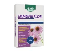 Immunilflor 30 Cáps - Refuerzo para las Defensas con Equinácea, Zinc, Vitamina C y Fermentos Lácticos - Fórmula para el Sistema Inmunitario - Apt para Adultos y Adolescentes (30 unidad (Paquete de 1))