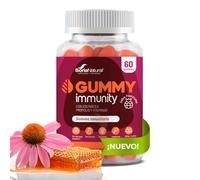 Gominolas Immunity - Niños y Adultos - Con Equinácea, Propolis,Vitaminas D, C, B6 y Zinc - Ayuda a Fortalecer el Sistema Inmune - Apoyo a las Defensas - 60 Gominolas - Soria Natural