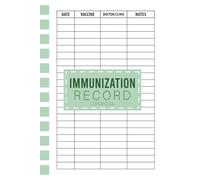 Immunization Record Log Book: 4x6 Inches | Pocket Vaccination Tracker | 100 Pages for Recording Immunization Dates, Vaccine Types & Health Notes