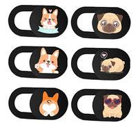 IMNEXT2U Funda para cámara portátil deslizante, paquete de 3 fundas para cámara web para Echo Show, MacBook Pro, MacBook Air, iPad, Tablet, Mac Air, Chromebook, PC - Pug