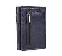 IMOCKA Side Push Auto Pop-Up Card Holder, Minimalist Card Holder Wallet, Credit Card Holder for Men and Women, Money Bag (1 Size,Black-A)
