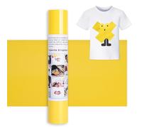 IModeur 12 Ft vinilo textil Amarillo - 30,5 x 366 cm vinilo Amarillo para Silhouette Cameo, vinilo textil termoadhesivo para ropa, gorras, pantalones, otros tejidos