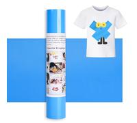 IModeur 12 Ft vinilo textil Azul - 30,5 x 366 cm vinilo Azul para Silhouette Cameo, vinilo textil termoadhesivo para ropa, gorras, pantalones, otros tejidos