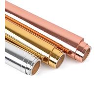 IModeur 3 rollos adhesivo vinilo metalizados (30,5 x 300 cm), color oro brillante, plata brillante, oro rosa, lámina de plóter de vinilo adhesivo para máquinas Cricut Machines, Silhouette Cameo