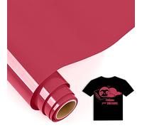 IModeur 5 Ft vinilo textil Rojo rosado - 30,5 x 153 cm vinilo Rojo para Silhouette Cameo, vinilo textil termoadhesivo para ropa, gorras, pantalones, otros tejidos