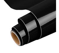 IModeur 5Ft vinilo adhesivo Negro - 30,5 x 153 cm Vinilo Permanente Negro para Taza, Regalos de Cumpleaños, Adornos de Fiestas, Decoración del Hogar
