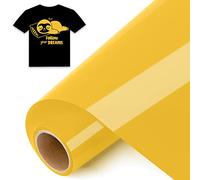 IModeur 8 Ft vinilo textil dorado - 30,5 x 244 cm vinilo dorado para Cricut Maker, Silhouette Cameo, vinilo textil termoadhesivo para ropa, gorras, pantalones, otros tejidos