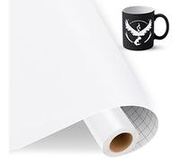 IModeur blanco Vinilo Permanente Rollo, 30,5 cm x 457,5 cm de Vinilo Adhesivo blanco Mate, Vinilo blanco para Cricut, Silhouette Cameo, la mayoría de las máquinas de corte