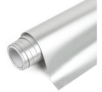 IModeur Gris plateado galvanizado Vinilo Permanente Rollo, 30,5 cm x 214 cm de Vinilo Adhesivo plateado, Vinilo plateado para Cricut, Silhouette Cameo, la mayoría de las máquinas de corte
