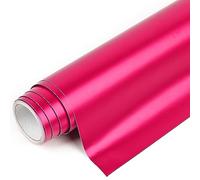 IModeur Rojo rosa galvanizado Vinilo Permanente Rollo, 30,5 cm x 214 cm de Vinilo Adhesivo Rojo rosa, Vinilo Rojo rosa para Cricut, Silhouette Cameo, la mayoría de las máquinas de corte