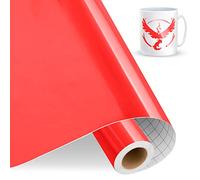 IModeur rojo Vinilo Permanente Rollo, 30,5 cm x 457,5 cm de Vinilo Adhesivo rojo Brillante, Vinilo rojo para Cricut, Silhouette Cameo, la mayoría de las máquinas de corte