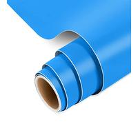 IModeur Rollo de vinilo permanente azul mate de 12 x 60 pulgadas, vinilo autoadhesivo para taza, vinilo azul para regalo de cumpleaños, adornos de fiesta, decoración del hogar