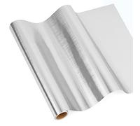 IModeur vinilo adhesivo plata cepillada, 30,5 cm x 125 cm Vinilo plata para Cricut, Vinilo Autoadhesivo para Regalos DIY, Fiesta de Cumpleaños