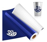 IModeur Vinilo azul brillante permanente, 30,5 x 305 cm, vinilo permanente azul para máquinas de corte y silueta cameo, vinilo adhesivo para tazas