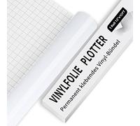 IModeur Vinilo permanente - 30,48 x 304,8 cm Vinilo adhesivo blanco brillante para tazas, vasos, ventanas y decoración del hogar