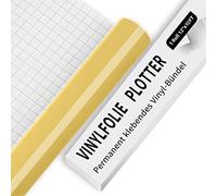 IModeur Vinilo Permanente Adhesivo Oro Brillante - 30,48 x 304,8 cm para Silueta y Camafeo, Cricut para Tazas, Vasos, Ventanas y Decoración del Hogar