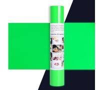 IModeur vinilo textil Neon Verde - 30,5 x 275 cm vinilo Verde para Cricut Maker, Silhouette Cameo, vinilo textil termoadhesivo para ropa, gorras, pantalones, otros tejidos