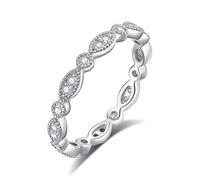 IMOLOVE Alianza de boda de moissanita, Gema, Moissanita sintética