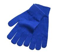 iMongol - Guantes de cachemira pura para mujer, guantes de dedos completos, guantes de lana cálida -FBA, azul, M