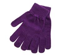 iMongol - Guantes de cachemira pura para mujer, guantes de dedos completos, guantes de lana cálida -FBA, Morado Oscuro, M