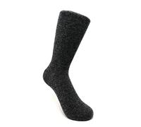 iMongol Pure Cashmere Calcetines Gruesos Tipo Crew Unisex de Media Pantorrilla para Mujeres y Hombres, Calcetines de Cama, Dedos de los Pies y Talón Cosidos a Mano, gris oscuro, 4.5-9