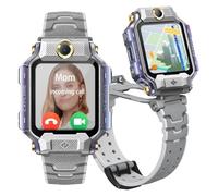 imoo X10 Smartwatch para Niños, Llamadas 4G Video/Voz y Rastreador GPS en Tiempo Real, Pantalla HD de 1.6'' con Cámaras Duales Divididas, Monitor de Ritmo Cardíaco, Modos Deportivos (Gris)