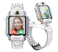 imoo X10 Smartwatch para Niños, Llamadas 4G Video/Voz y Rastreador GPS en Tiempo Real, Pantalla HD de 1.6'' con Cámaras Duales Divididas, Monitor de Ritmo Cardíaco, Modos Deportivos (Blanco)