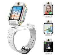 imoo X10 Smartwatch para Niños, Llamadas 4G Video y Rastreador GPS en Tiempo Real, HD de 1.6'' con Cámaras Duales Divididas, Monitor de Ritmo Cardíaco, Modos Deportivos con Kit de Accesorios(Blanco)