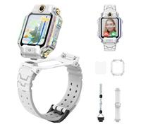 imoo X10 Smartwatch Reloj Teléfono para Niños - Cám Duales Abatibles y Desmontables, 4G Banda Global, Resistencia al Agua 20m, GPS IA, Video/Llamadas de Voz, Función Seguridad (Blanco)