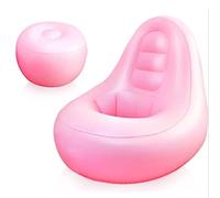 IMOSEI Silla inflable BBL, sofá inflable Bbl con otomana y bomba de aire, PVC elástico grueso, soporta 120 kg, reparación postoperatoria, para jardín, patio al aire libre, camping, viajes, playa