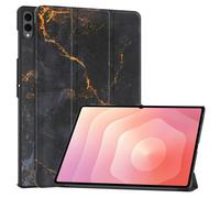 Funda Trifold de Diseño para Samsung Galaxy Tab S11 / S12 Ultra - Black Marble