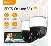 IMOU 2PCS Cruiser SE+ Cámara PTZ Wi-Fi de 5MP Visión nocturna en color inteligente 360 ° Seguridad exterior 360 ° Cobertura Seguimiento automático inteligente