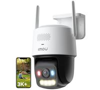 Imou 3K 6MP Cámara Vigilancia PoE, 2.4/5GHz Cámara WiFi Exterior, Detección de Personas/Vehículos, Tecnología de Visión Nocturna en Baja Luz 30m, Alerta Inteligente, Audio Bidireccional, Titan Pro