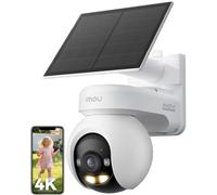 Imou 4K Cámara Vigilancia WiFi Exterior Solar Sin Cables, Batería 10000mAh | Grabación AOV 24/7, Visión Nocturna en Color, WiFi 2.4G/5GHz, Detección de Personas/Vehículos, Seguimiento Automático, NO SIM