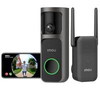 Imou 4MP Panoramic Doorbell DB3 Kit, Timbre Video 2K+ WiFi con Campanilla, Visión Nocturna 4MP 5m, Detección de Paquetes AI Alerta en App, Vista Panorámica de Cabeza a Pies, Audio Bidireccional