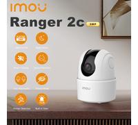 IMOU-cámara IP inalámbrica Ranger 2C, detección humana de 3MP, seguimiento inteligente, cobertura de 360 °, habla bidireccional, dúplex completo, vigilancia