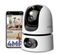 Imou Cámara Vigilancia 2.4/5GHz WiFi Interior Doble Lente 4MP Fijo+4MP PT, Cámara IP WiFi 360° con Visión Nocturna, Detección de Humano/Sonido Anormal, Seguimiento Automatico, Audio Bidireccional