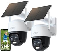 Imou Cámara Vigilancia Exterior Sin Cables Solar WiFi6 2K, PTZ 360°, IP65 | Pack2, AOV Grabación 24/7, WiFi 6 Doble Banda, Detección PIR+Humano+Vehículo, Batería 5000mAh, Visión Nocturna Color