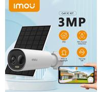 IMOU Cell 3C con Panel Solar, cámara WiFi 2K, batería de 5000mAh, inalámbrica IP66, visión nocturna inteligente en Color, cámara de seguridad para el hogar