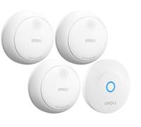 Imou Detector de Humo WiFi Inteligente,EN14604,Batería de 5 Años,3uds.+1Hub